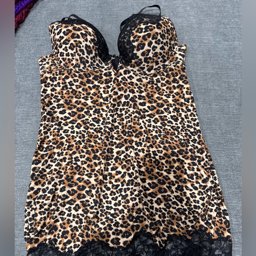 Leopard print lingerie piece XL